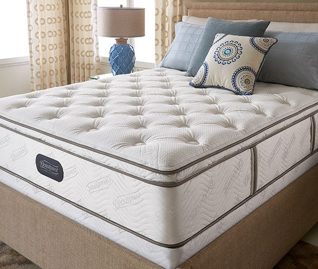 a mattress on a bed